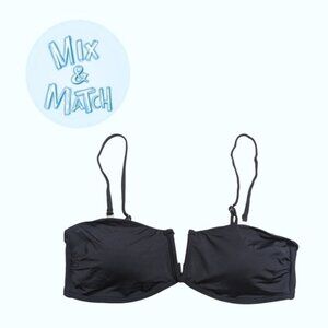 Quintsoul NWOT Bandeau Convertible Swim Top Black Size Small
